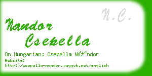 nandor csepella business card